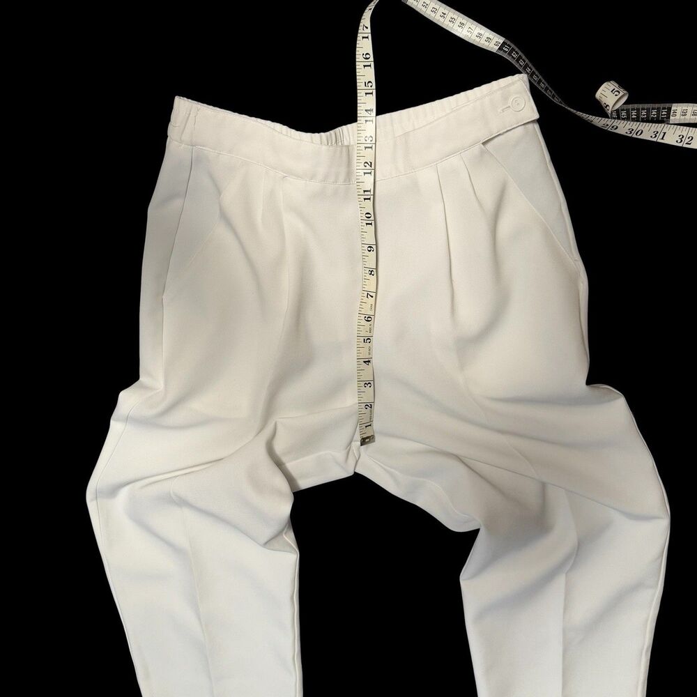 Vintage White Dress Pants Trousers Tummy Toner MADE IN USA SIZE 8 office preppy - Picture 6 of 10
